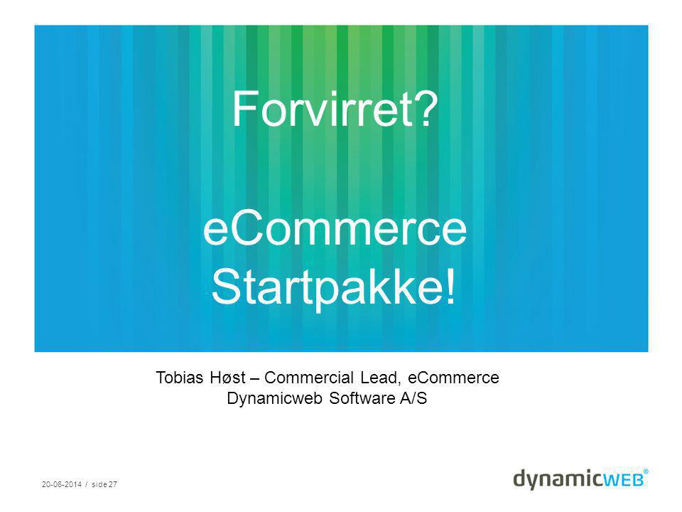 / side 27 Forvirret. eCommerce Startpakke.