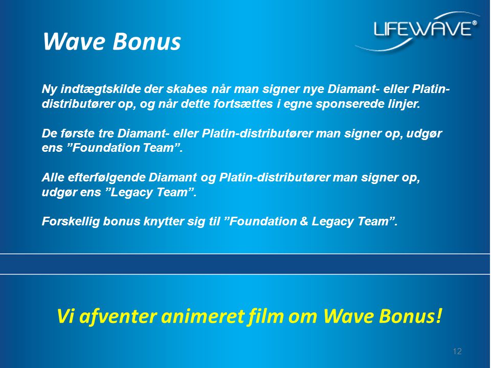12 Vi afventer animeret film om Wave Bonus.