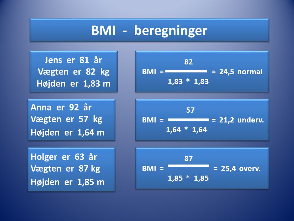 hvad skal ældres bmi ligge på hvad skal ældres bmi ligge på