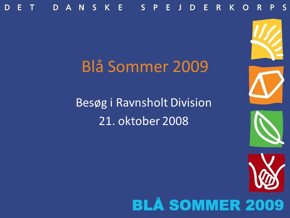 Blå Sommer 2009 Besøg i Ravnsholt Division 21. oktober 2008