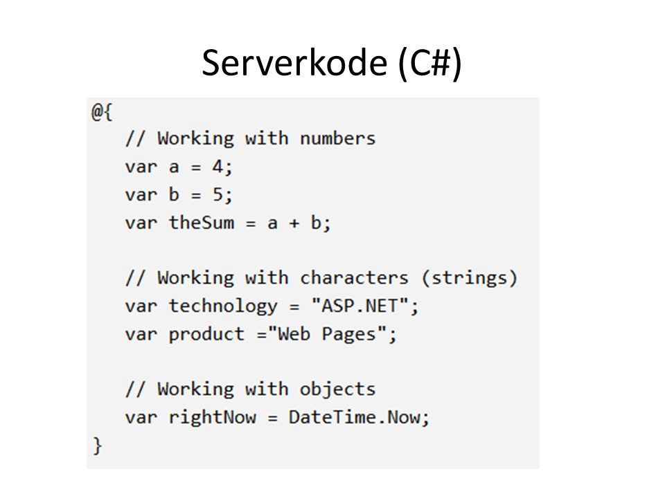 Serverkode (C#)