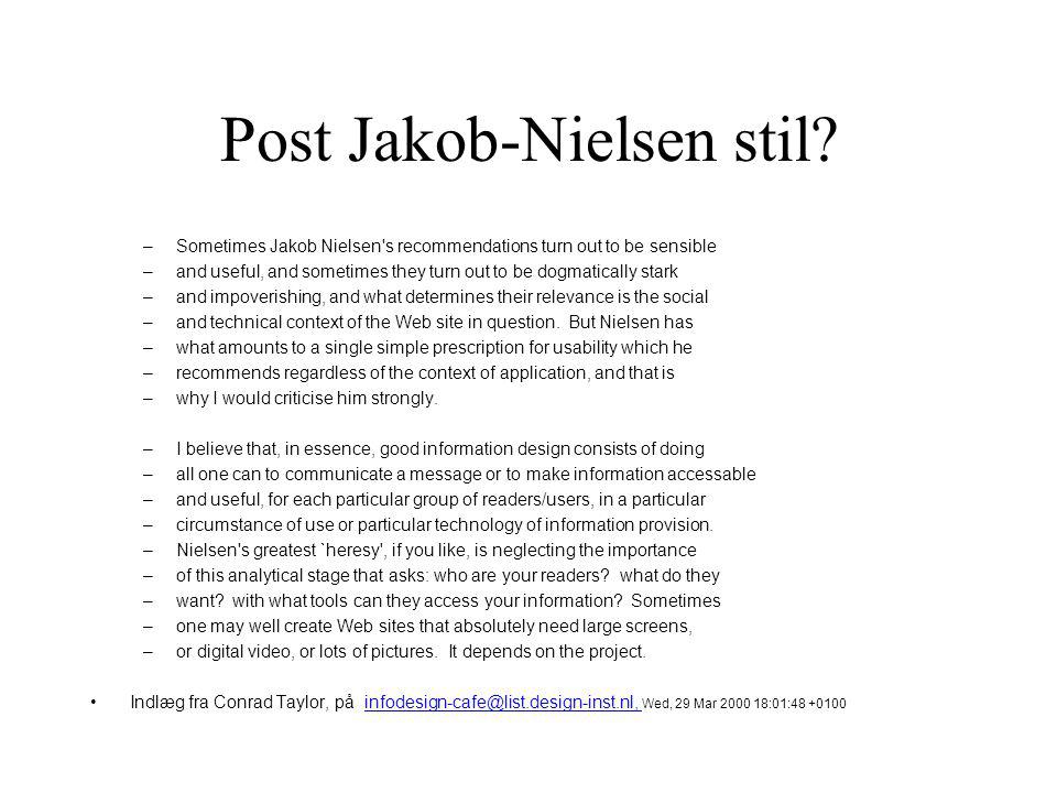 Post Jakob-Nielsen stil.