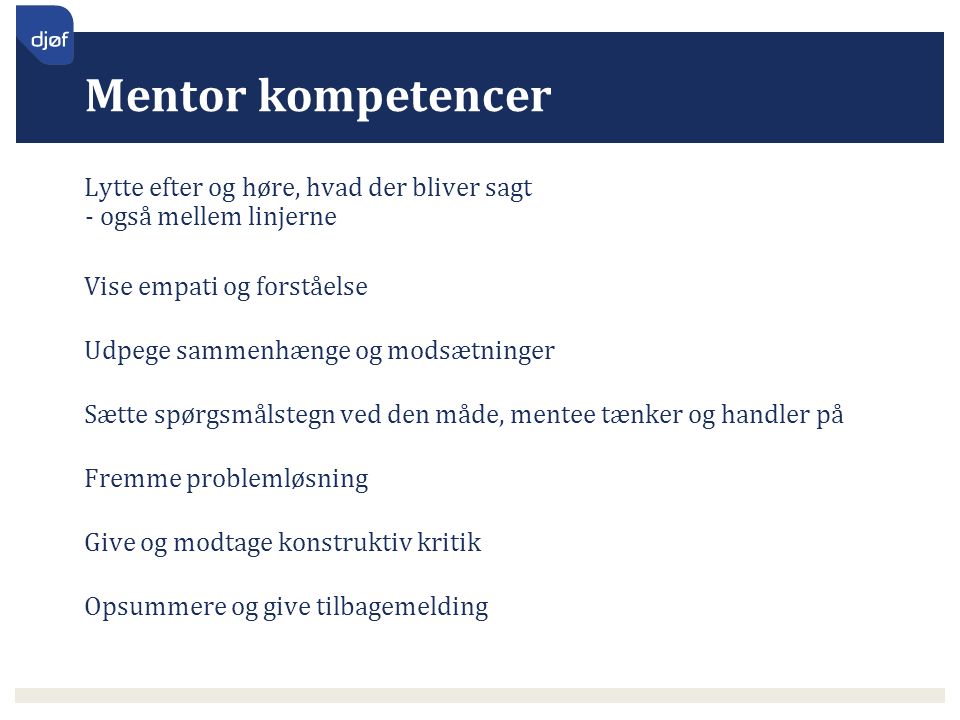 Hvad får ud af mentorordning? Aalborg Universitet, 17. november