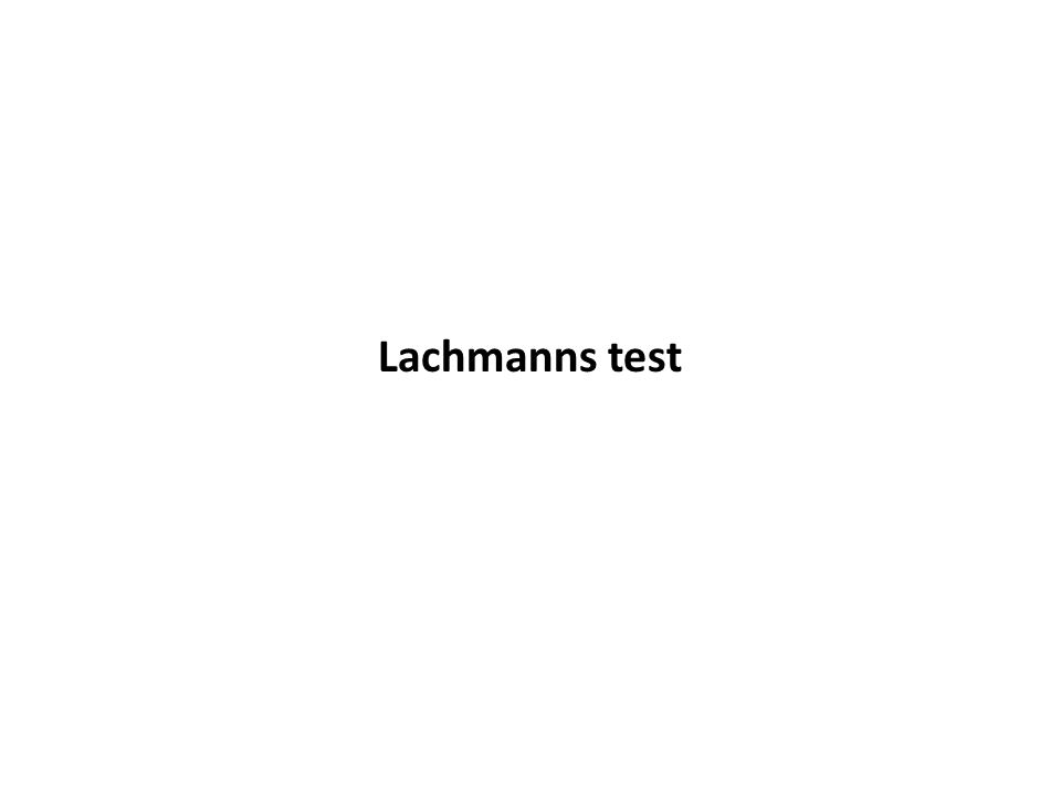 Lachmanns test
