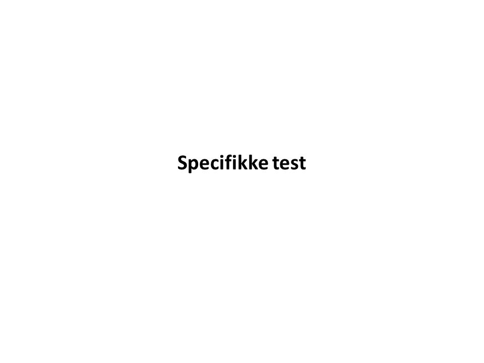 Specifikke test