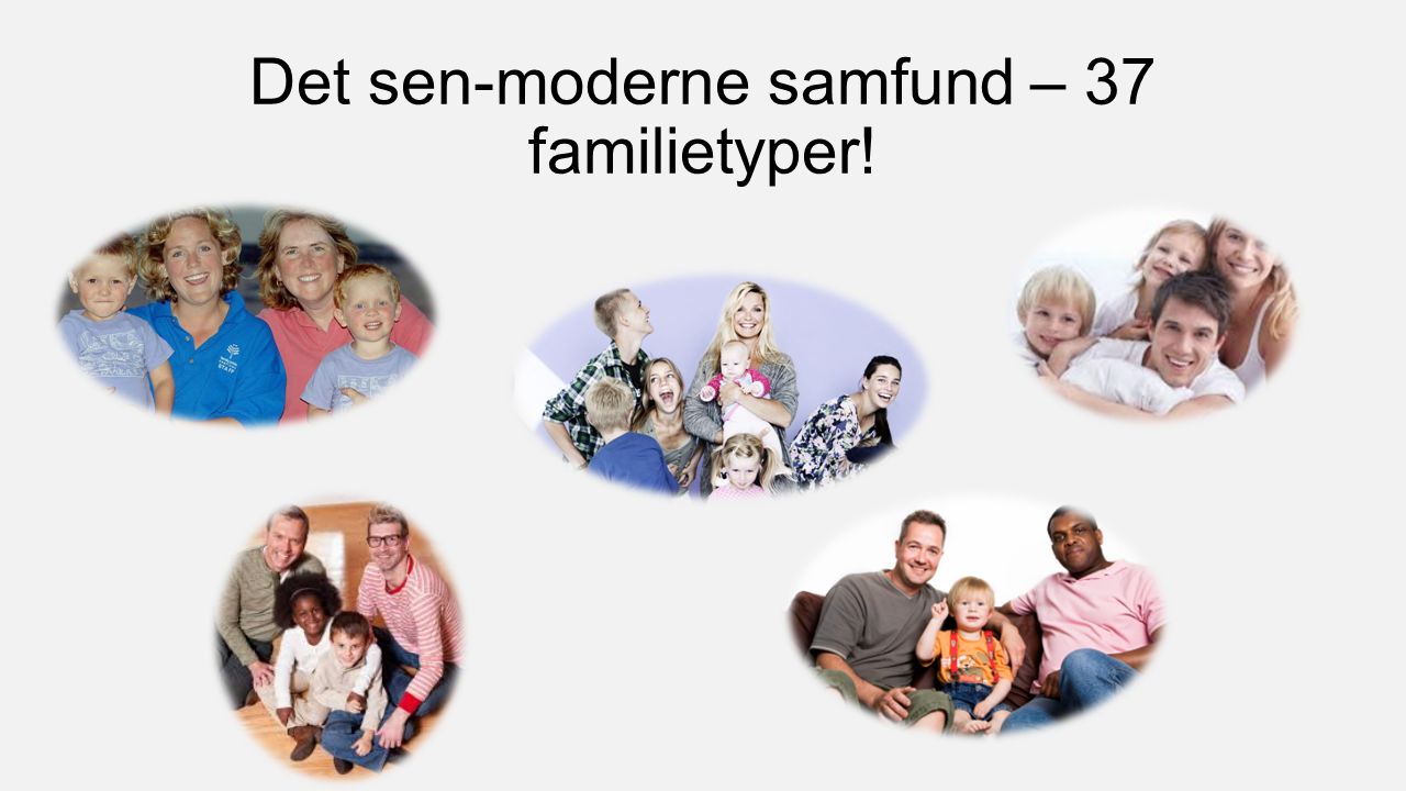 Det sen-moderne samfund – 37 familietyper!