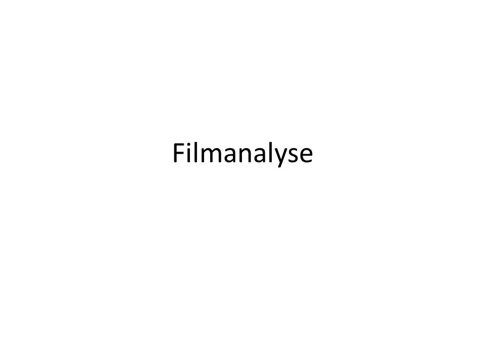 Filmanalyse