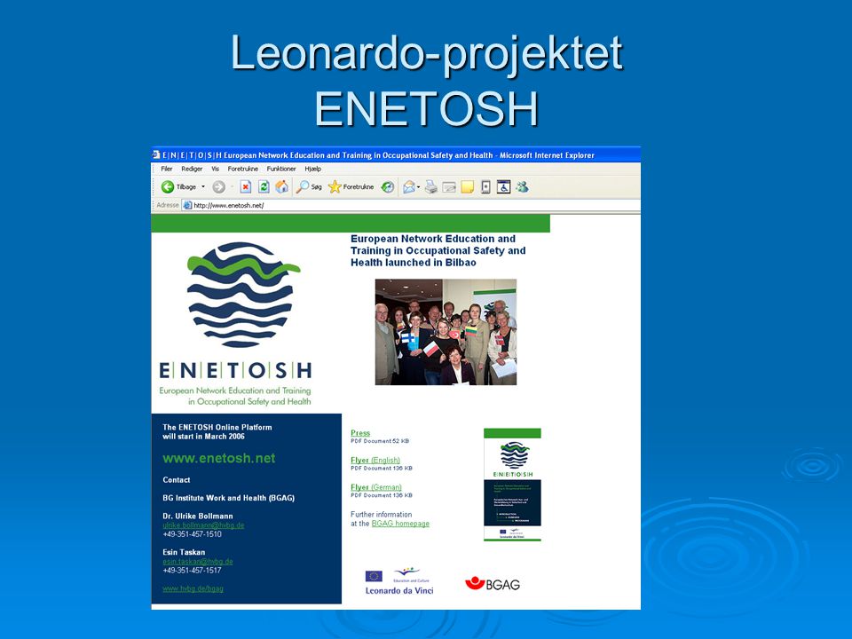 Leonardo-projektet ENETOSH