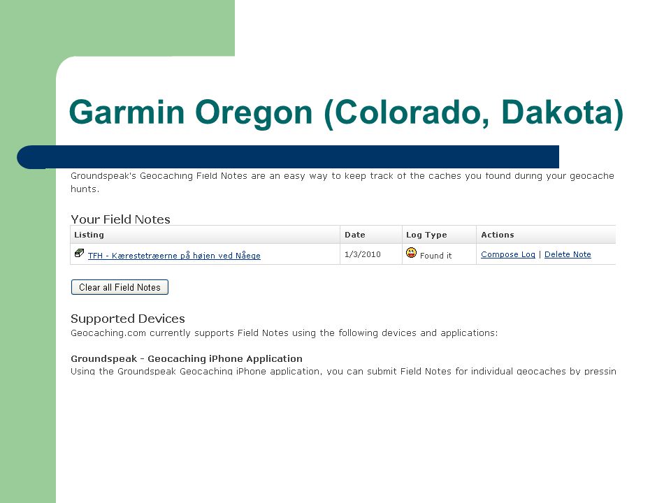Garmin Oregon (Colorado, Dakota)