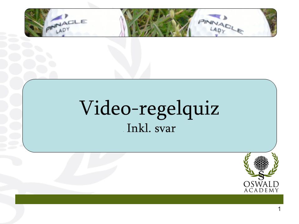 1 Video-regelquiz - Inkl. svar