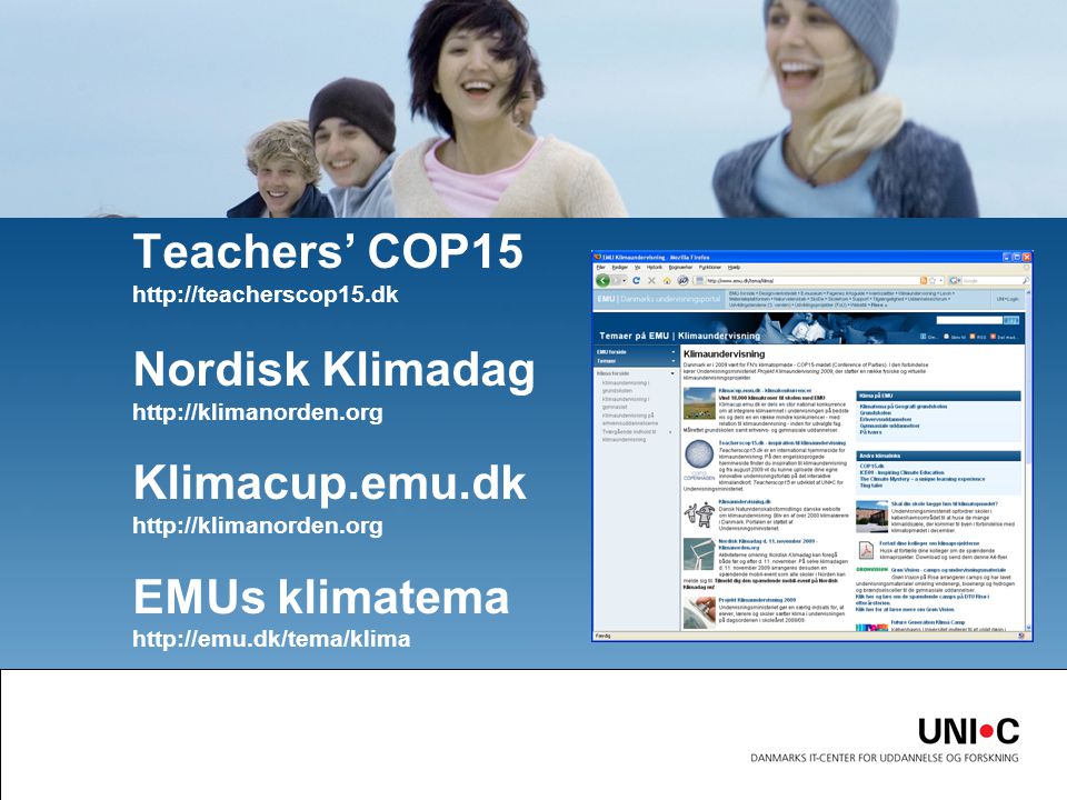 Teachers’ COP15   Nordisk Klimadag   Klimacup.emu.dk   EMUs klimatema