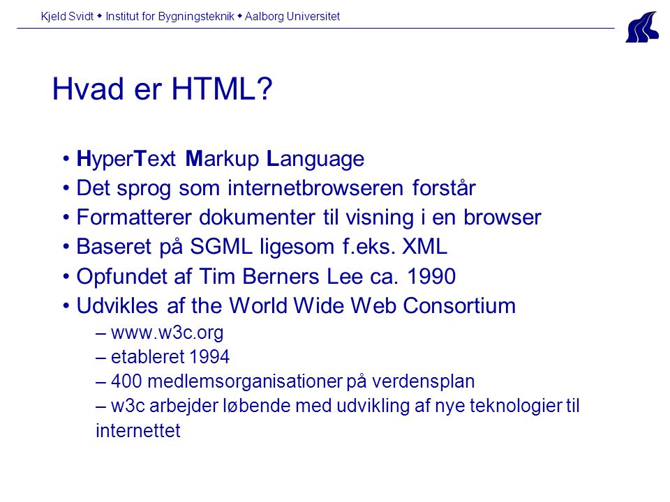 Hvad er HTML.