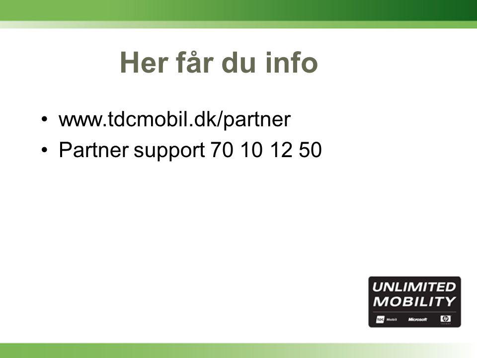 Her får du info •  •Partner support