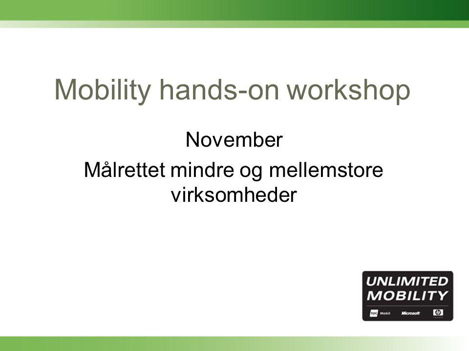Mobility hands-on workshop November Målrettet mindre og mellemstore virksomheder