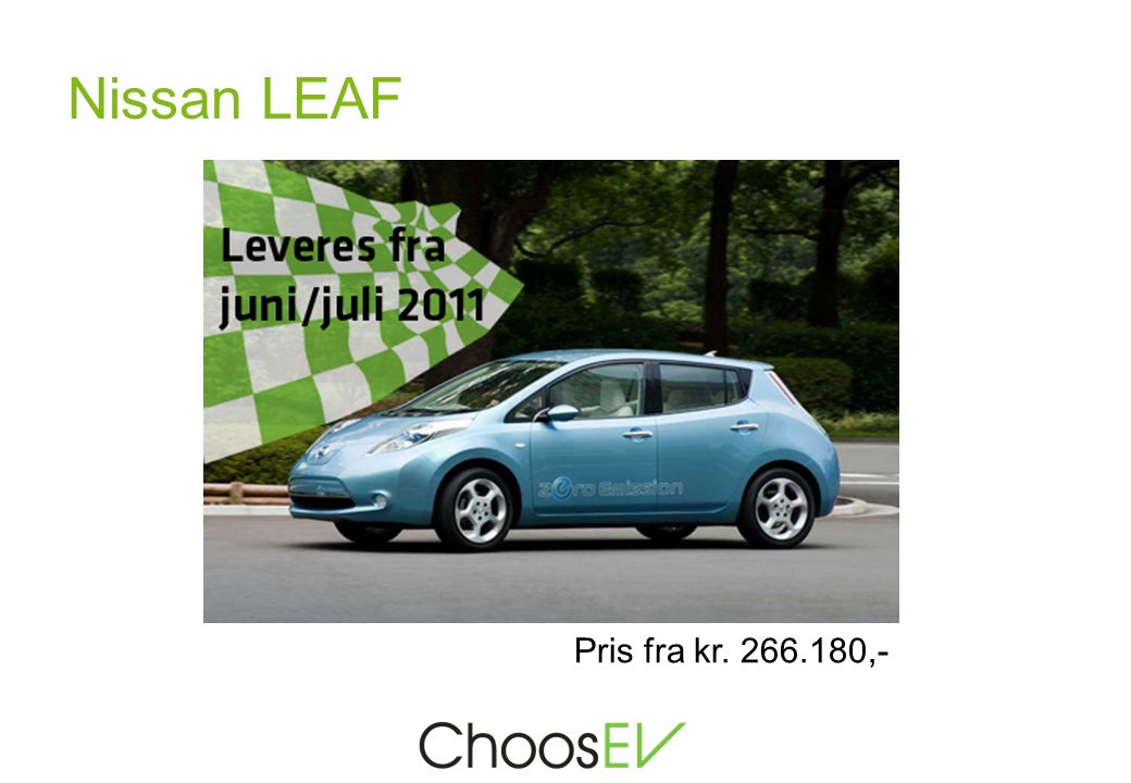 Nissan LEAF Pris fra kr ,-