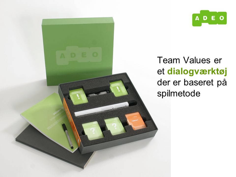 Team Values er et dialogværktøj der er baseret på spilmetode