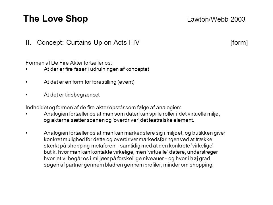 The Love Shop Lawton/Webb 2003 II.