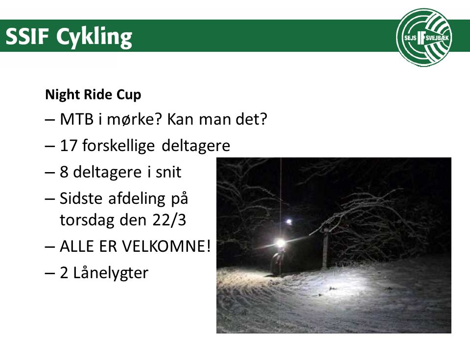 Night Ride Cup – MTB i mørke. Kan man det.
