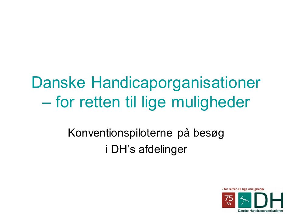Danske Handicaporganisationer – for retten til lige muligheder Konventionspiloterne på besøg i DH’s afdelinger