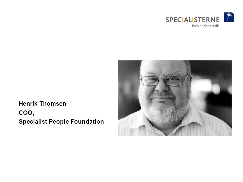 Henrik Thomsen COO, Specialist People Foundation
