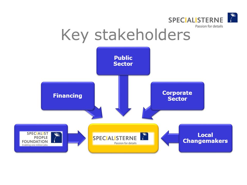 Financing Public Sector Corporate Sector Local Changemakers Key stakeholders